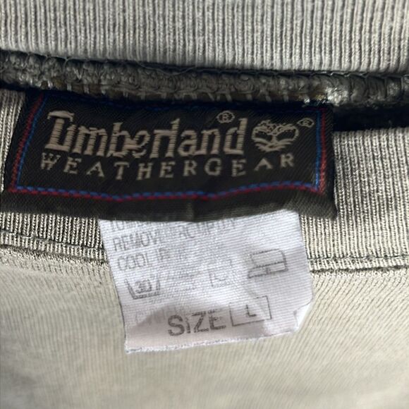 π₯π₯ True Vintage TIMBERLAND Embroidered Stitched Crewneck Sweatshirt Men Sz Lg - Picture 6 of 14